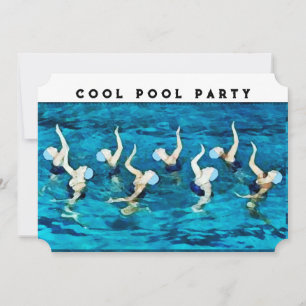 Invitation Fête au bord de la piscine