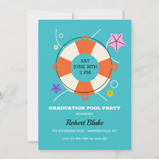 Invitation Fête au bord de la piscine
