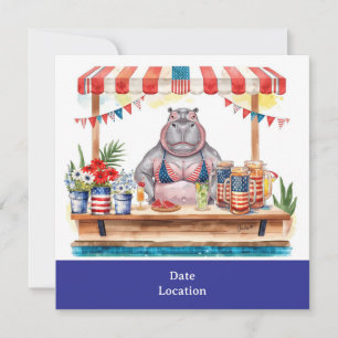 Invitation Fête au bord de la piscine le 14 juillet avec Hipp