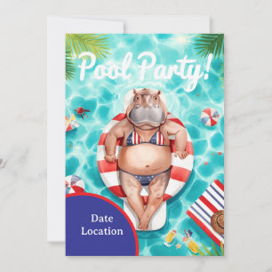 Invitation Fête au bord de la piscine le 14 juillet avec Hipp