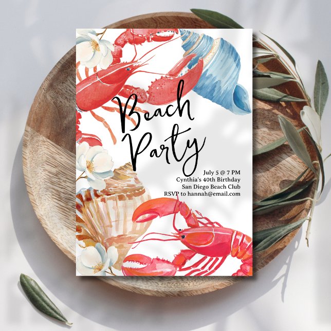 Invitation Fête au bord de la plage (Créateur téléchargé)