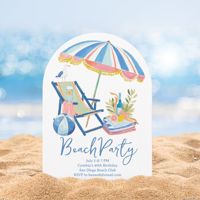 Invitation Fête au bord de la plage (Créateur téléchargé)