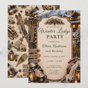 Invitation Fête au Chalet d'Hiver Seize