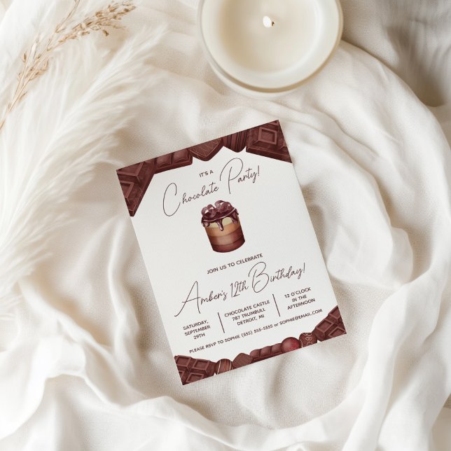 Invitation Fête au Chocolat, Anniversaire de la Mort par le C (Créateur téléchargé)