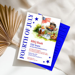 Invitation Fête au pinceau à l'aquarelle pour le 250e anniver