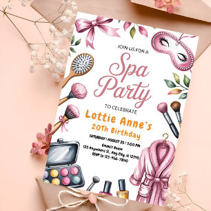 Invitation Fête au Spa Rose Glamour