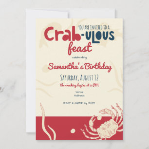 Invitation Fête aux crabes Bouillabaisse de fruits de mer Réu