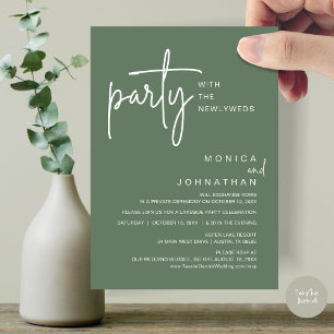 Invitation Fête Avec Les Nouveaux Mariés, Dîner Mariage