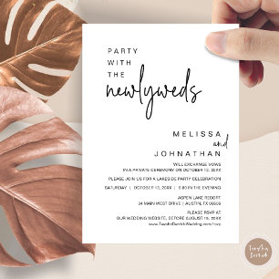 Invitation Fête Avec Les Nouveaux Mariés, Dîner Mariage