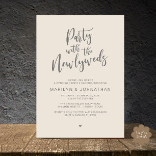 Invitation Fête Avec Les Nouveaux Mariés Dîner Rustique Maria