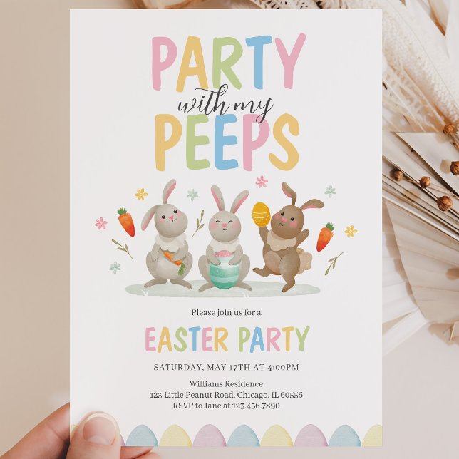 Invitation Fête avec mes potes Fête de Pâques (Créateur téléchargé)
