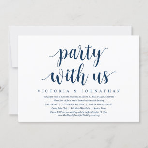 Invitation Fête avec nous, Dîner Mariage Elopement Dancing In