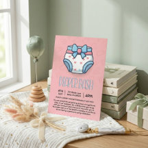 Fête bébé : Bash couche rose