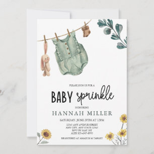 Invitation Fête bébé Bohème Genre Neutre   Baby Sprinkle