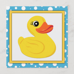 Invitation Fête bébé Canard en Caoutchouc