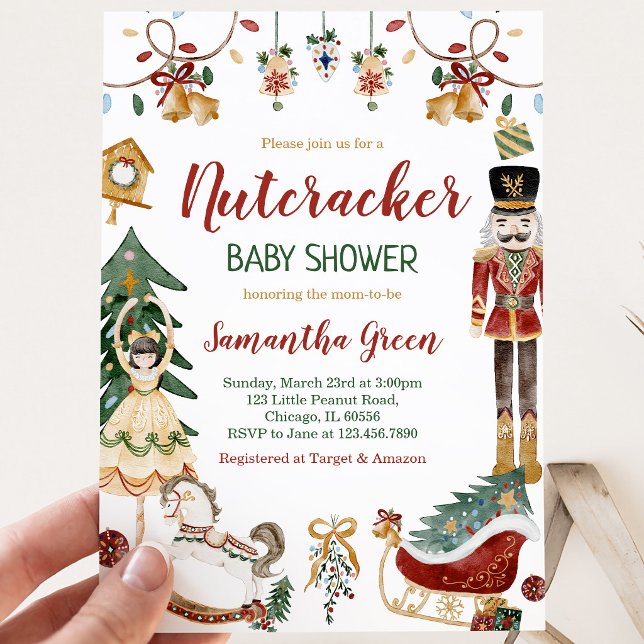 Invitation Fête bébé Casse-Noisette (Créateur téléchargé)