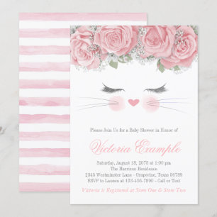 Invitation Fête bébé Chat