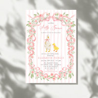 Fête bébé Code QR Floral Rose de Canard Ridicule