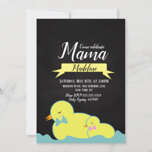 Invitation Fête bébé douche Canard Tableau Genre Neutre