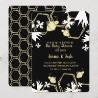 Fête bébé Fleurs Abeille et Daisy Noir Jaune