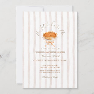 Invitation Fête bébé gâteau à la citrouille aquarelle