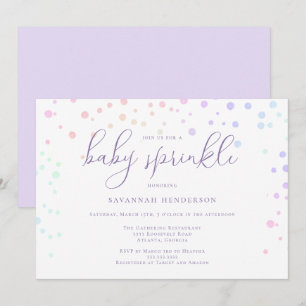 Invitation Fête bébé originale et fantaisiste avec confettis
