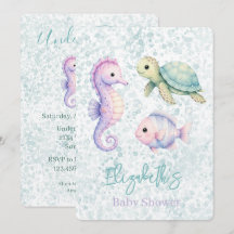 Fête bébé sous l'océan pastel