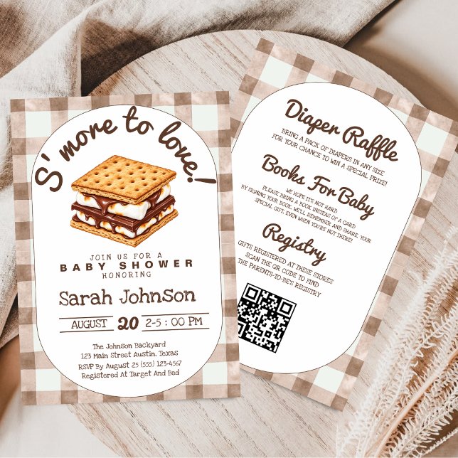 Invitation Fête bébé tout compris Ajouter S'more à l'amour (Créateur téléchargé)