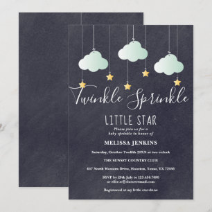 Invitation Fête bébé Twinkle Sprinkle Tableau craie