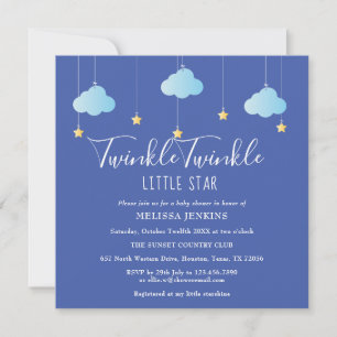 Invitation Fête bébé Twinkle Twinkle Little Star / Sprinkle
