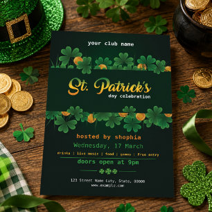 Invitation Fête chanceuse de la Saint-Patrick