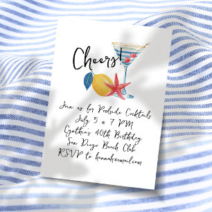 Invitation Fête Cocktail Apéritif Côtiers