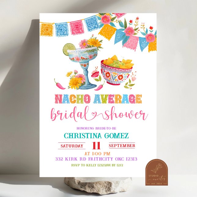 Invitation Fête Colorée Nacho Mariage Moyen Shower (Créateur téléchargé)