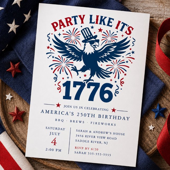 Invitation Fête comme si c'était 1776 (Créateur téléchargé)