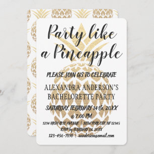 Invitation Fête comme un ananas Bachelorette