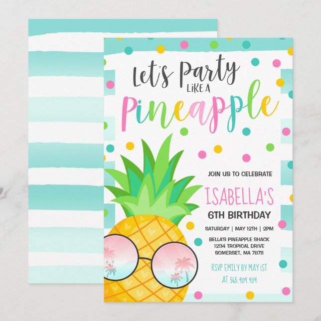 Invitation Fête Comme Un Anniversaire D'Anniversaire D'Annive (Devant / Derrière)