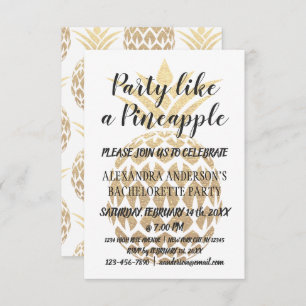 Invitation Fête comme une Bachelorette d'ananas