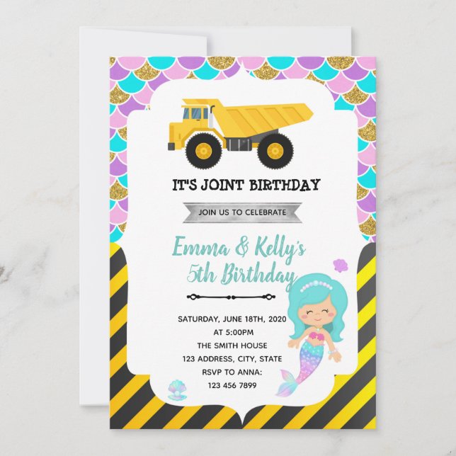 Invitation Fête commune de la construction de sirènes Invitat (Devant)