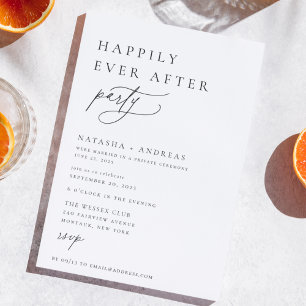 Invitation Fête Contemporaine Chic et Heureuse pour Toujours