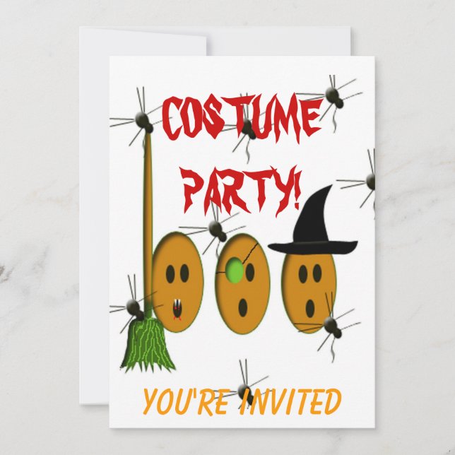 Invitation Fête Costumée (Devant)