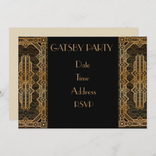 Invitation Fête costumée de Gatsby des années 1920