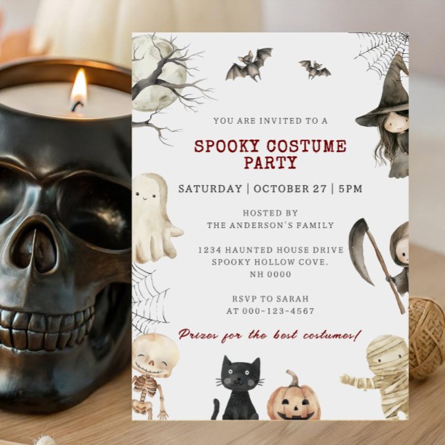 Invitation Fête Costumée Halloween (Créateur téléchargé)