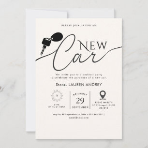 Invitation Fête d'achat d'une nouvelle voiture élégante moder