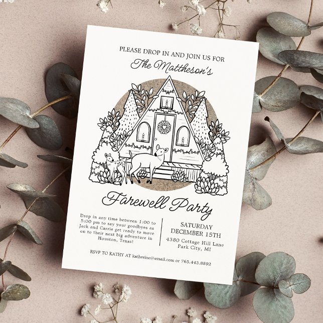 Invitation Fête d'adieu de décembre : venez faire un tour (Créateur téléchargé)