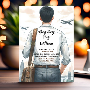 Invitation Fête d'adieu de voyage de départ au revoir