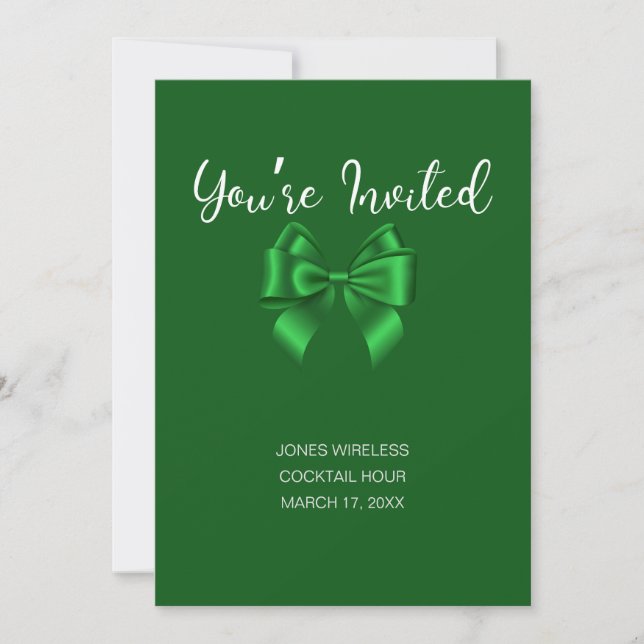 Invitation Fête d'affaires de la Saint-Patrick  (Devant)