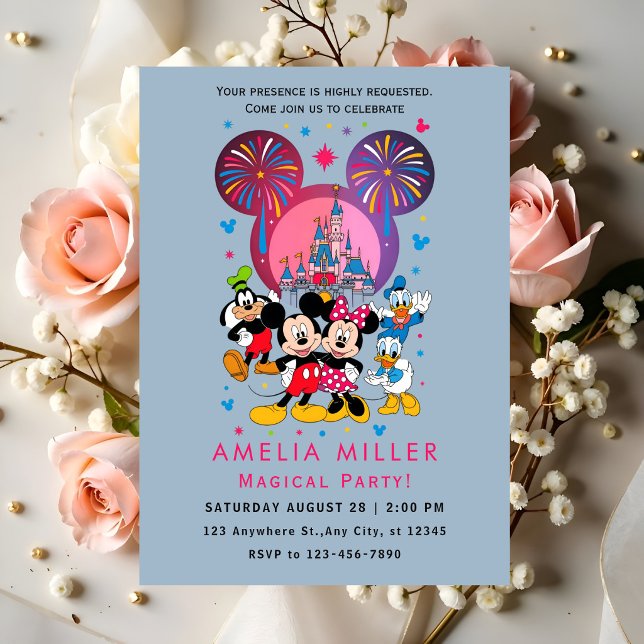 Invitation Fête d'amis Mickey Minnie (Créateur téléchargé)
