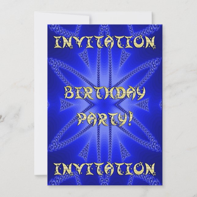Invitation fête d'anniversaire (Devant)