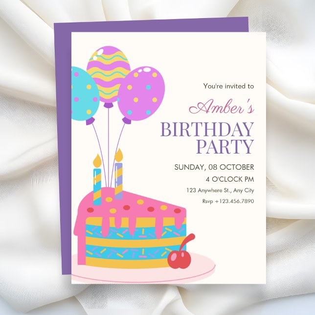 Invitation Fête d'anniversaire (Créateur téléchargé)