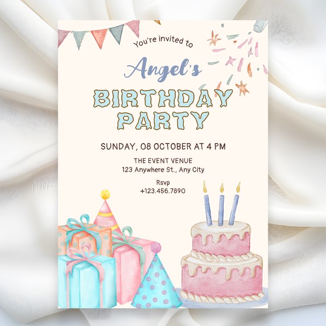 Invitation Fête d'anniversaire (Créateur téléchargé)